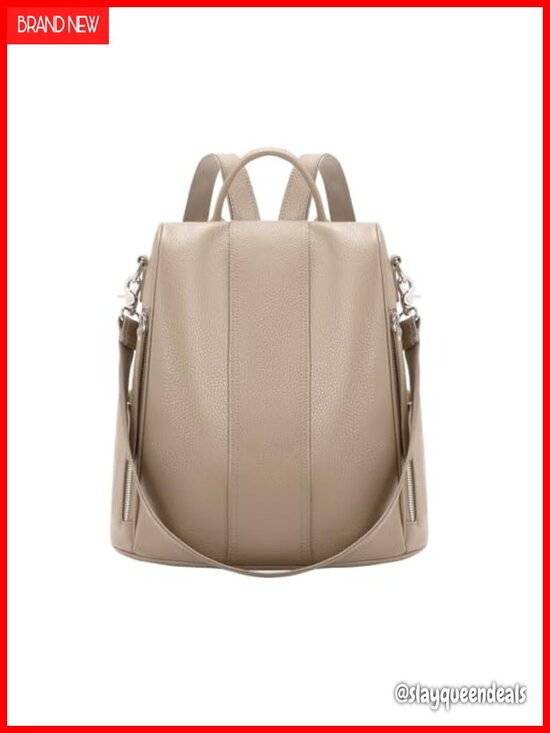 Genuine Leather Backpack Purse for Women Anti-theft Fashion Backpack with USB main image 4